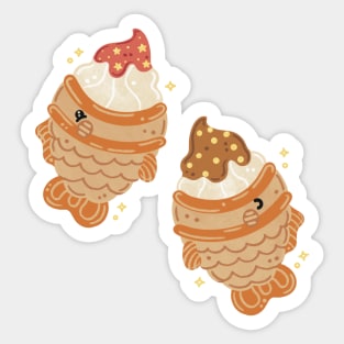 Taiyaki ice cream Sticker